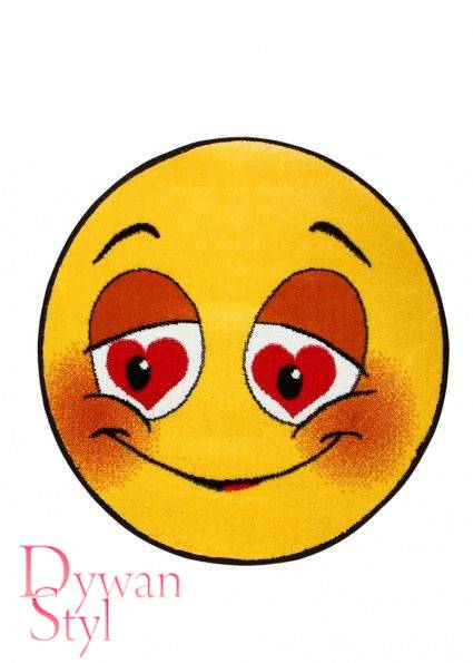 Dywan
                            Koloreo Love żółty - zakochana emotka (6028)