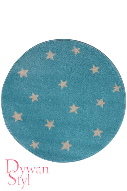Dywan
                            Agnella Funky Top  STARF błękit - białe gwiazdki (27837)