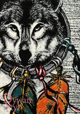 Dywan Pastello wilk łapacz snów 