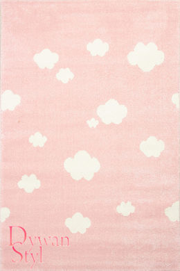 Dywan Bambino Bajkowe niebo różowy - białe chmurki (16408)