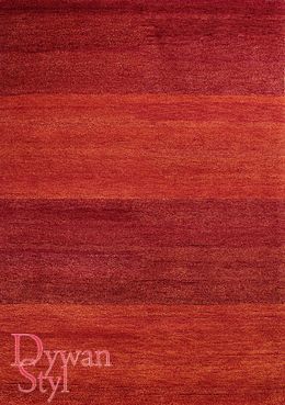 Dywan Gabbay Czerwone Pasy Indyjski welniany handmade (17547)