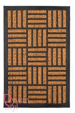 Dywan Wycieraczka Kokos w gumie Wycieraczka TARTAN 040x060 (720-002) kwadraty FMR (28377)