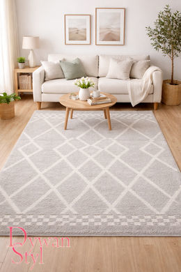 Dywan Boheme Beżowa Szachownica 